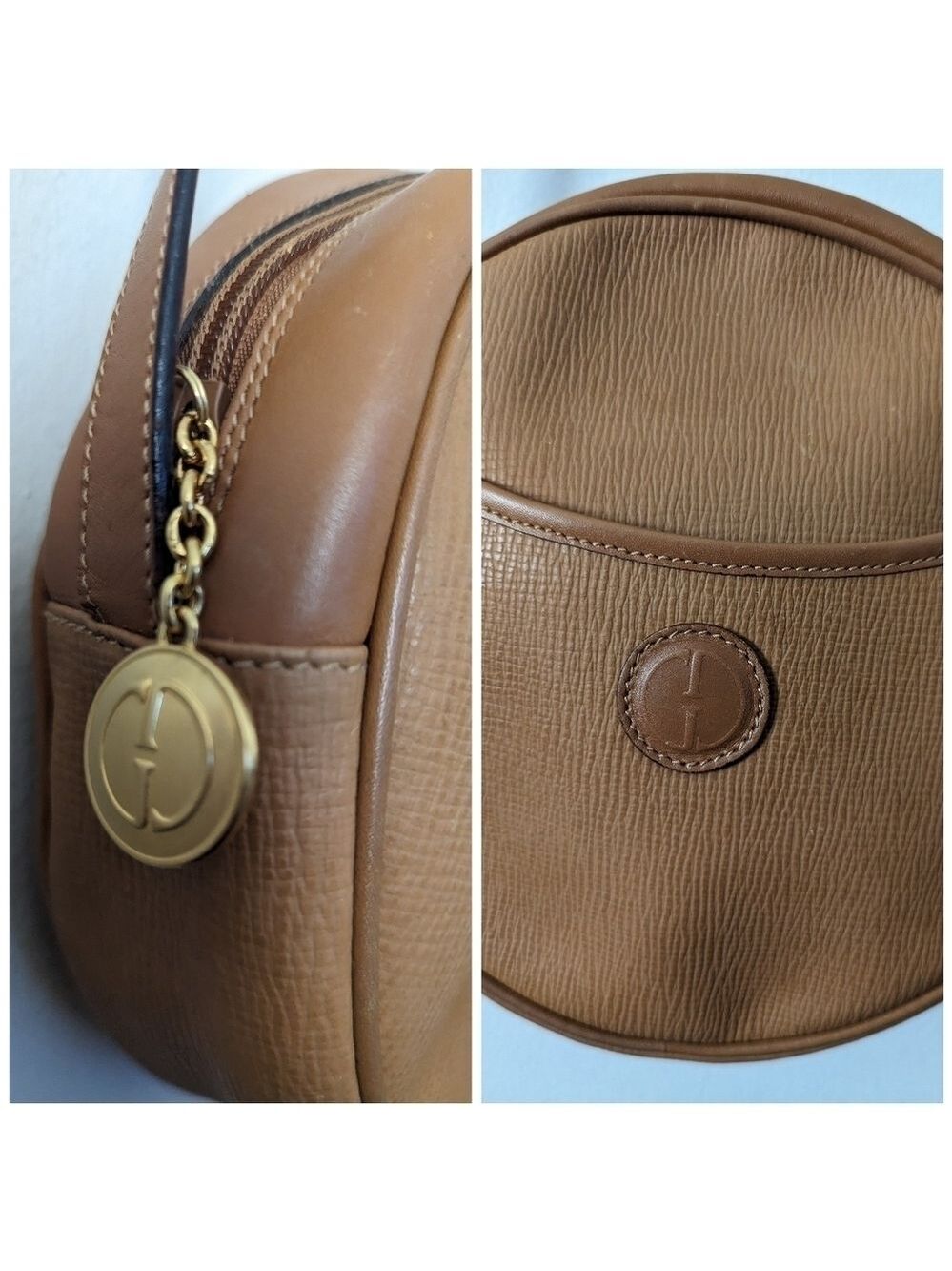 3X HP. Vintage Gucci Canteen Crossbody Leather Bag